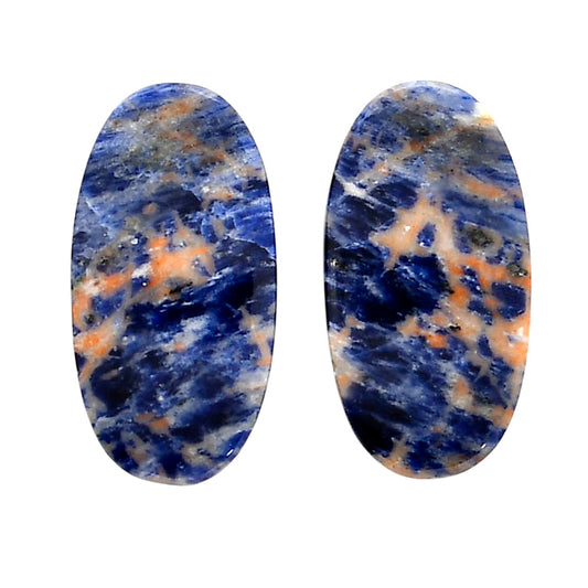 Sodalite Pair 14.8x26.5x4.5 mm Oval Shape Polished Gemstone LS26-04368