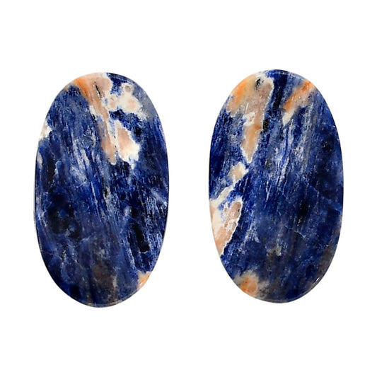 Sodalite Pair 14.7x25.4x4 mm Oval Shape Polished Gemstone LS26-04369