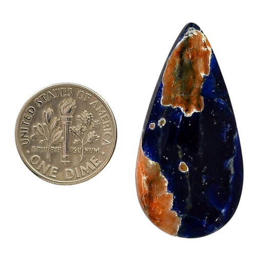 Sodalite 19x37.45x5.5 mm Pear Shape Polished Gemstone LS26-05572