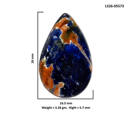 Sodalite 16.5x26x5.7 mm Pear Shape Polished Gemstone LS26-05573