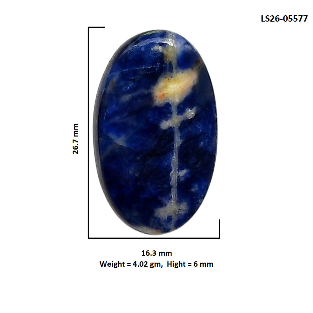 Sodalite 16.3x26.7x6 mm Oval Shape Polished Gemstone LS26-05577