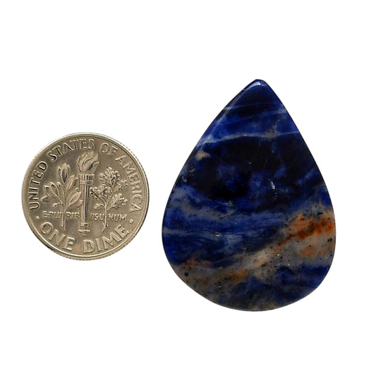 Sodalite 24.45x32.3x4.5 mm Pear Shape Polished Gemstone LS26-05580