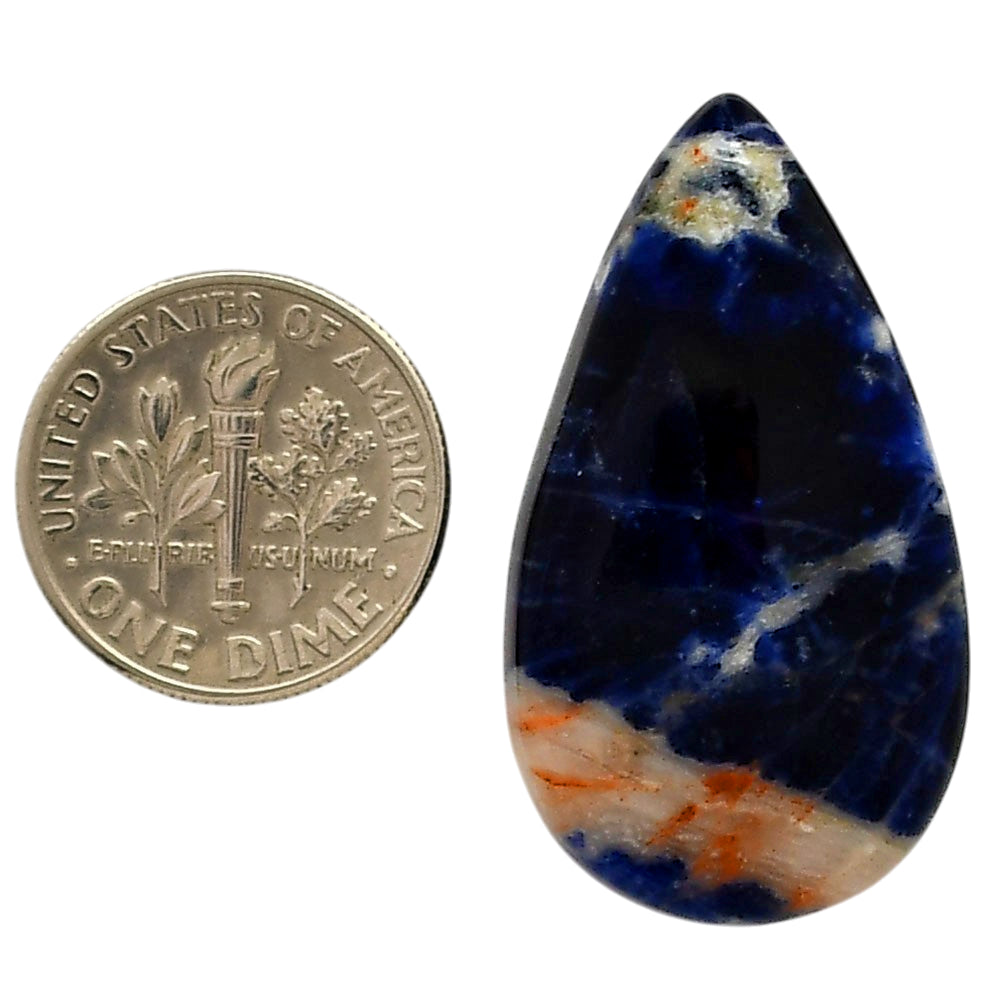Sodalite 19.2x34x5.5 mm Pear Shape Polished Gemstone LS26-05582