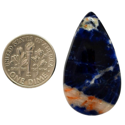 Sodalite 19.2x34x5.5 mm Pear Shape Polished Gemstone LS26-05582