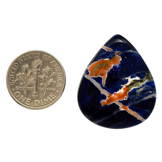 Sodalite 23.65x28.1x5.5 mm Heart Shape Polished Gemstone LS26-05584