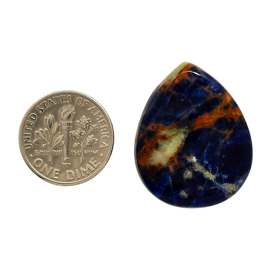 Sodalite 22.1x27.3x5 mm Heart Shape Polished Gemstone LS26-05586
