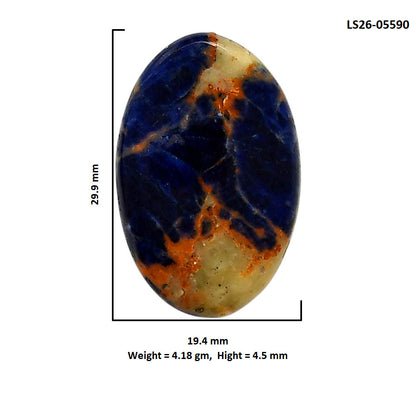 Sodalite 19.4x29.9x4.5 mm Oval Shape Polished Gemstone LS26-05590