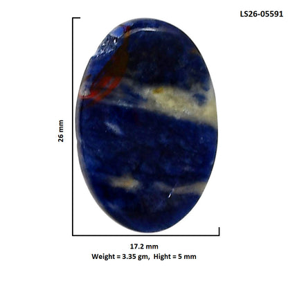 Sodalite 17.2x26x5 mm Oval Shape Polished Gemstone LS26-05591