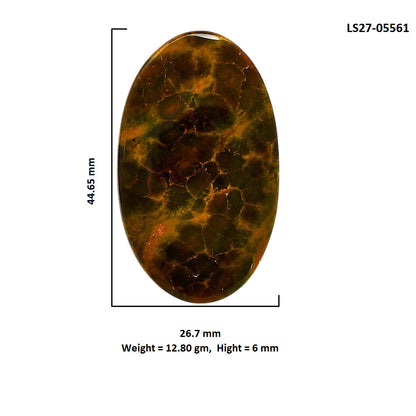 Ocean Jasper 26.7x44.65x6 mm Oval Shape Polished Gemstone LS27-05561