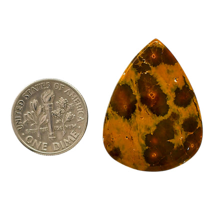 Ocean Jasper 23x30.6x5 mm Pear Shape Polished Gemstone LS27-05569