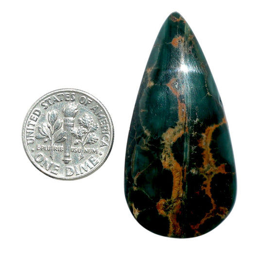 Ocean Jasper 21.75x43.55x5.6 mm Pear Shape Polished Gemstone LS27-07864