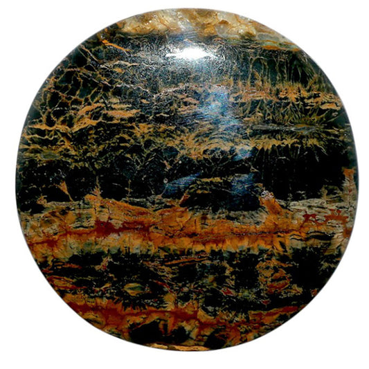 Ocean Jasper 42.6x42.6x5.3 mm Round Shape Polished Gemstone LS27-07865