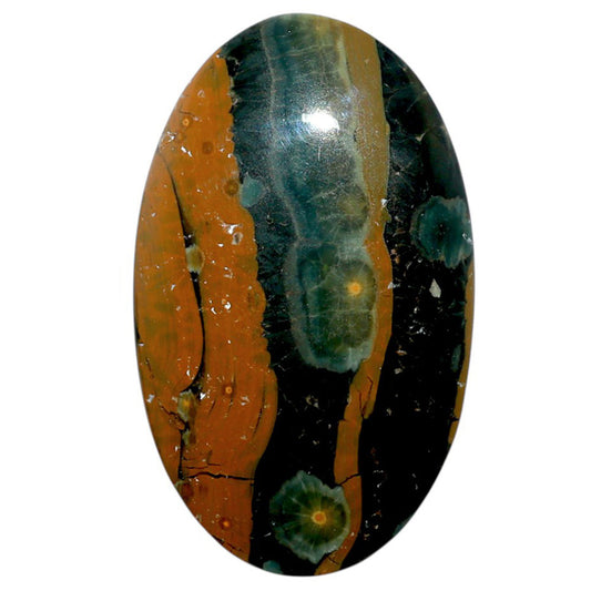 Ocean Jasper 25.7x42.2x6.7 mm Oval Shape Polished Gemstone LS27-07866
