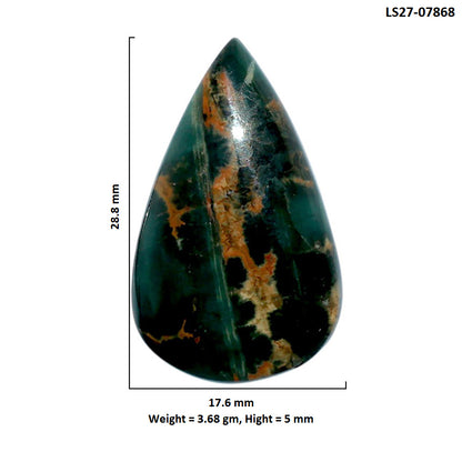 Ocean Jasper 17.6x28.8x5 mm Pear Shape Polished Gemstone LS27-07868