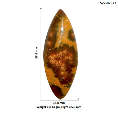 Ocean Jasper 14.8x38.6x5.3 mm Marquise Shape Polished Gemstone LS27-07872