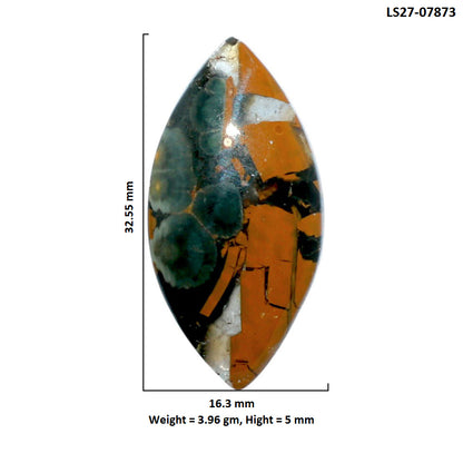 Ocean Jasper 16.3x32.55x5 mm Marquise Shape Polished Gemstone LS27-07873