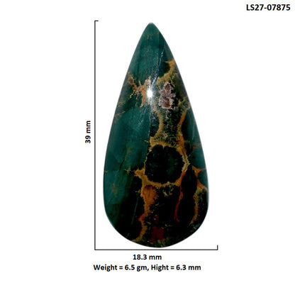 Ocean Jasper 18.3x39x6.3 mm Pear Shape Polished Gemstone LS27-07875
