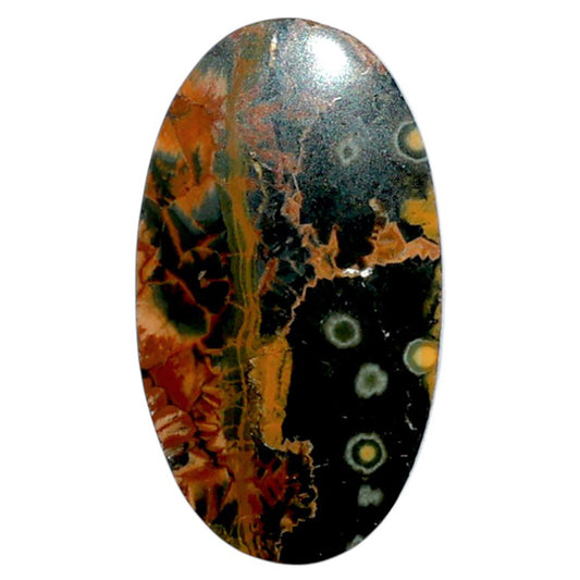 Ocean Jasper 15x26.6x4 mm Oval Shape Polished Gemstone LS27-07878