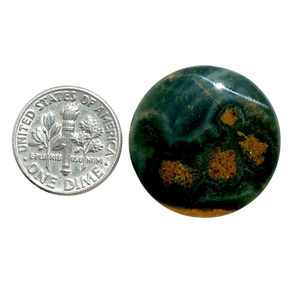 Ocean Jasper 24.7x24.7x4 mm Round Shape Polished Gemstone LS27-07879