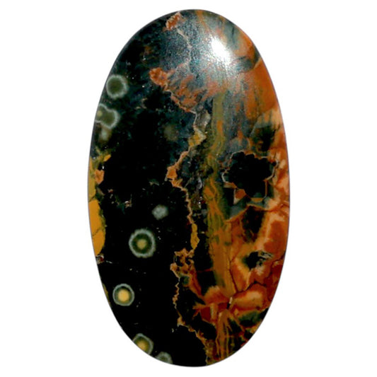 Ocean Jasper 16.2x28.55x4 mm Oval Shape Polished Gemstone LS27-07881