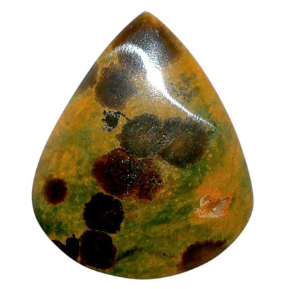 Ocean Jasper 23.65x28.45x4 mm Pear Shape Polished Gemstone LS27-07883