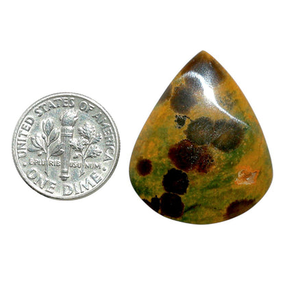 Ocean Jasper 23.65x28.45x4 mm Pear Shape Polished Gemstone LS27-07883