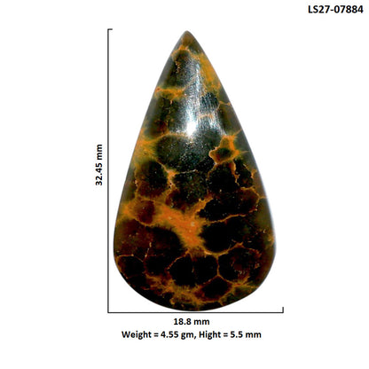 Ocean Jasper 18.8x32.45x5.5 mm Pear Shape Polished Gemstone LS27-07884