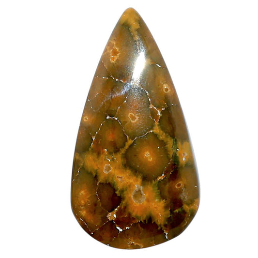 Ocean Jasper 16.7x31.3x5 mm Pear Shape Polished Gemstone LS27-07886