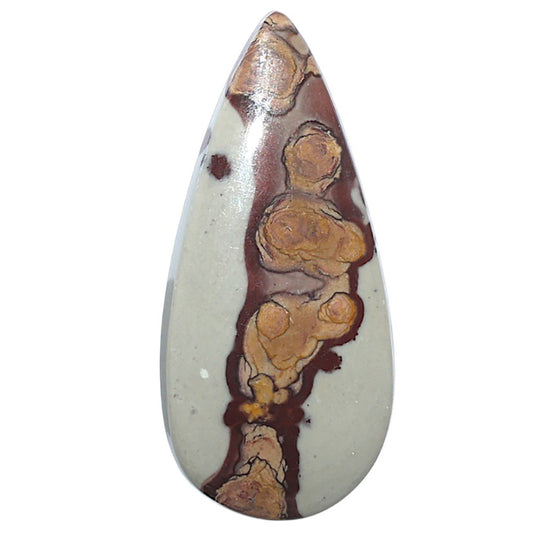 Coffee Bean Jasper 19x41.3x4 mm Pear Shape Polished Gemstone LS28-08205
