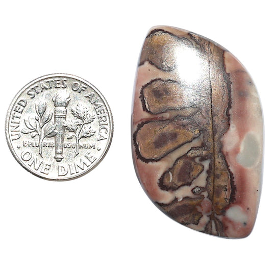 Coffee Bean Jasper 22.25x38x5 mm Fancy Shape Polished Gemstone LS28-08208