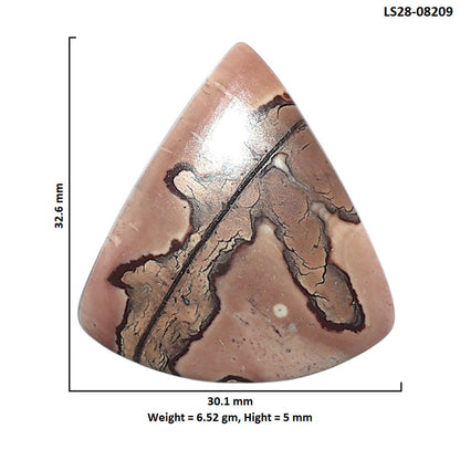 Coffee Bean Jasper 30.1x32.6x5 mm Fancy Shape Polished Gemstone LS28-08209