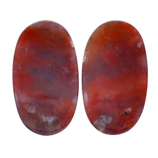 Texas Moss Agate Pair 13.5x23.4x4.5 mm Oval Shape Polished Gemstone LS31-04557