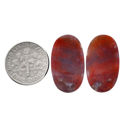 Texas Moss Agate Pair 13.5x23.4x4.5 mm Oval Shape Polished Gemstone LS31-04557