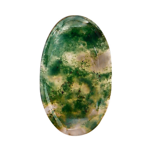 Green Moss Agate 18.1x30.5x4.5 mm Oval Shape Polished Gemstone LS31-05950