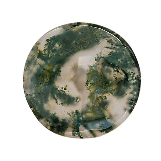 Green Moss Agate 26x26x5.5 mm Round Shape Polished Gemstone LS31-05951