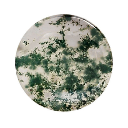 Green Moss Agate 27.5x27.5x4 mm Round Shape Polished Gemstone LS31-05952