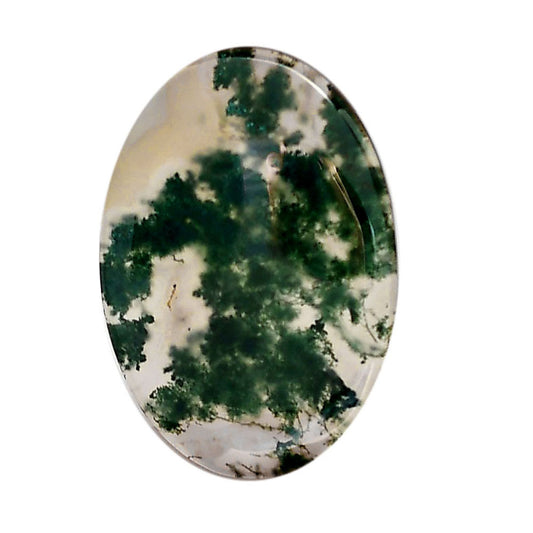 Green Moss Agate 24.1x35x4.5 mm Oval Shape Polished Gemstone LS31-05955