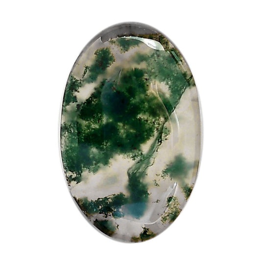 Green Moss Agate 20x31.2x5 mm Round Shape Polished Gemstone LS31-05960