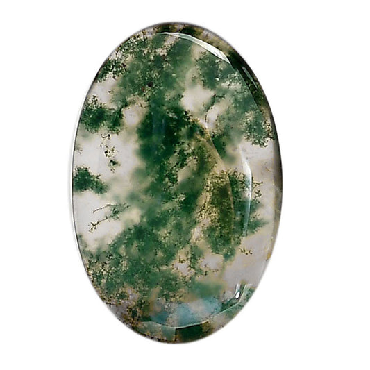 Green Moss Agate 19.3x29.75x5 mm Oval Shape Polished Gemstone LS31-05968