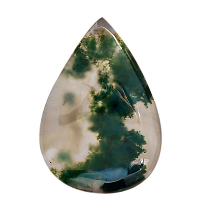 Green Moss Agate 20.1x28.85x5.5 mm Pear Shape Polished Gemstone LS31-05969