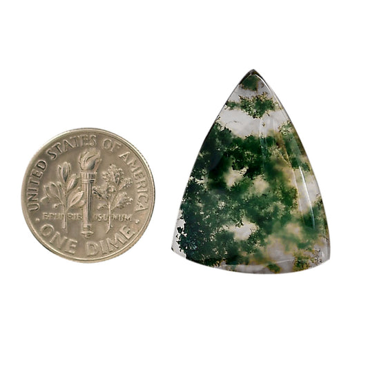 Green Moss Agate 21.3x27.45x4 mm Fancy Shape Polished Gemstone LS31-05970