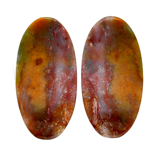 Blood Stone Pair 15.2x30.2x4 mm Oval Shape Polished Gemstone LS32-04540
