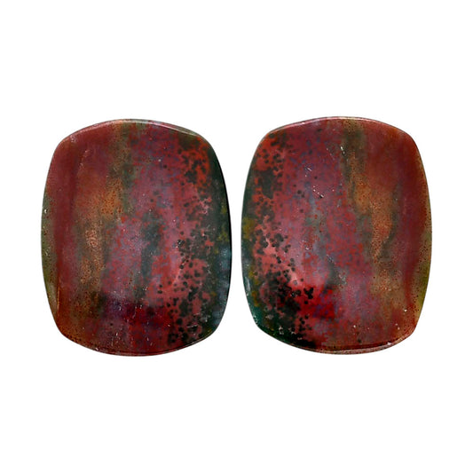 Blood Stone Pair 18.8x23.4x4 mm Cushion Shape Polished Gemstone LS32-04546