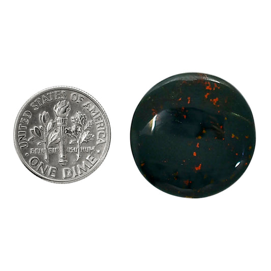 Blood Stone 23.25x23.35x5 mm Round Shape Polished Gemstone LS32-05213