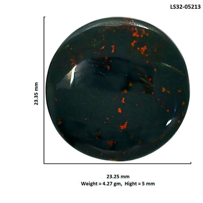 Blood Stone 23.25x23.35x5 mm Round Shape Polished Gemstone LS32-05213