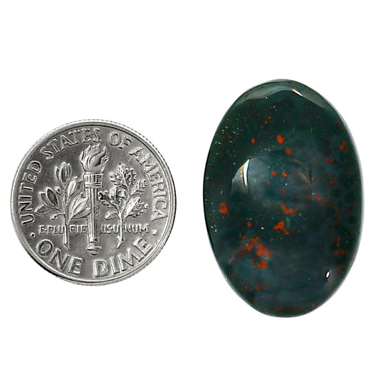 Blood Stone 17.4x25.7x5 mm Oval Shape Polished Gemstone LS32-05214