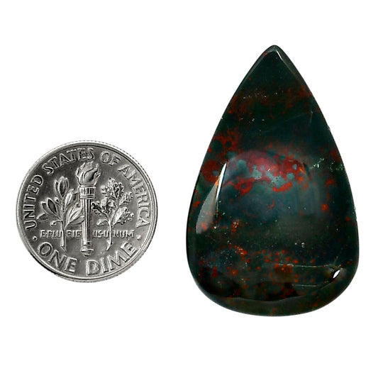 Blood Stone 22x34.1x5 mm Pear Shape Polished Gemstone LS32-05215
