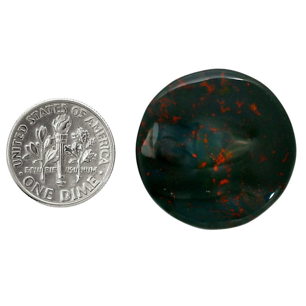 Blood Stone 26.2x26.4x5 mm Round Shape Polished Gemstone LS32-05216