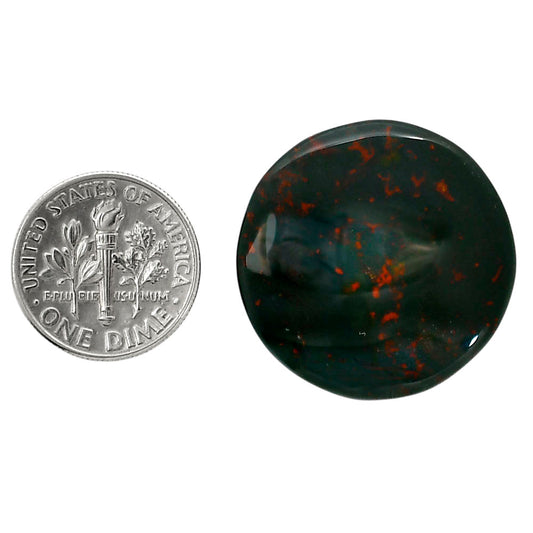 Blood Stone 26.2x26.4x5 mm Round Shape Polished Gemstone LS32-05216