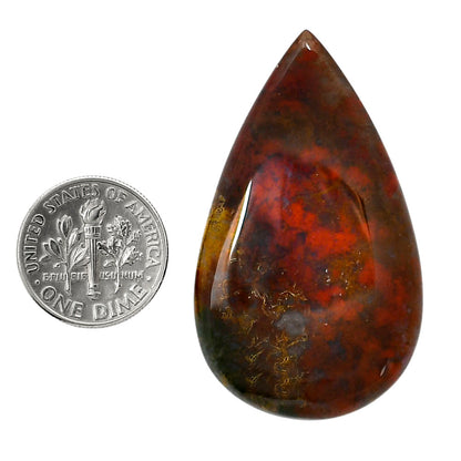 Blood Stone 27x45.7x5.5 mm Pear Shape Polished Gemstone LS32-05218